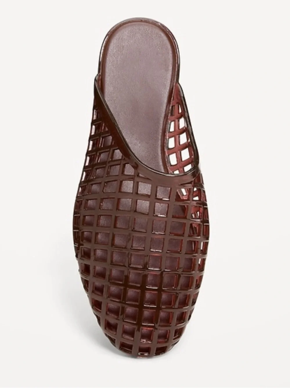 Woven JELLY FLAT OLD NAVY Leather Slip-On Mules in Brown - Picture 2 of 7